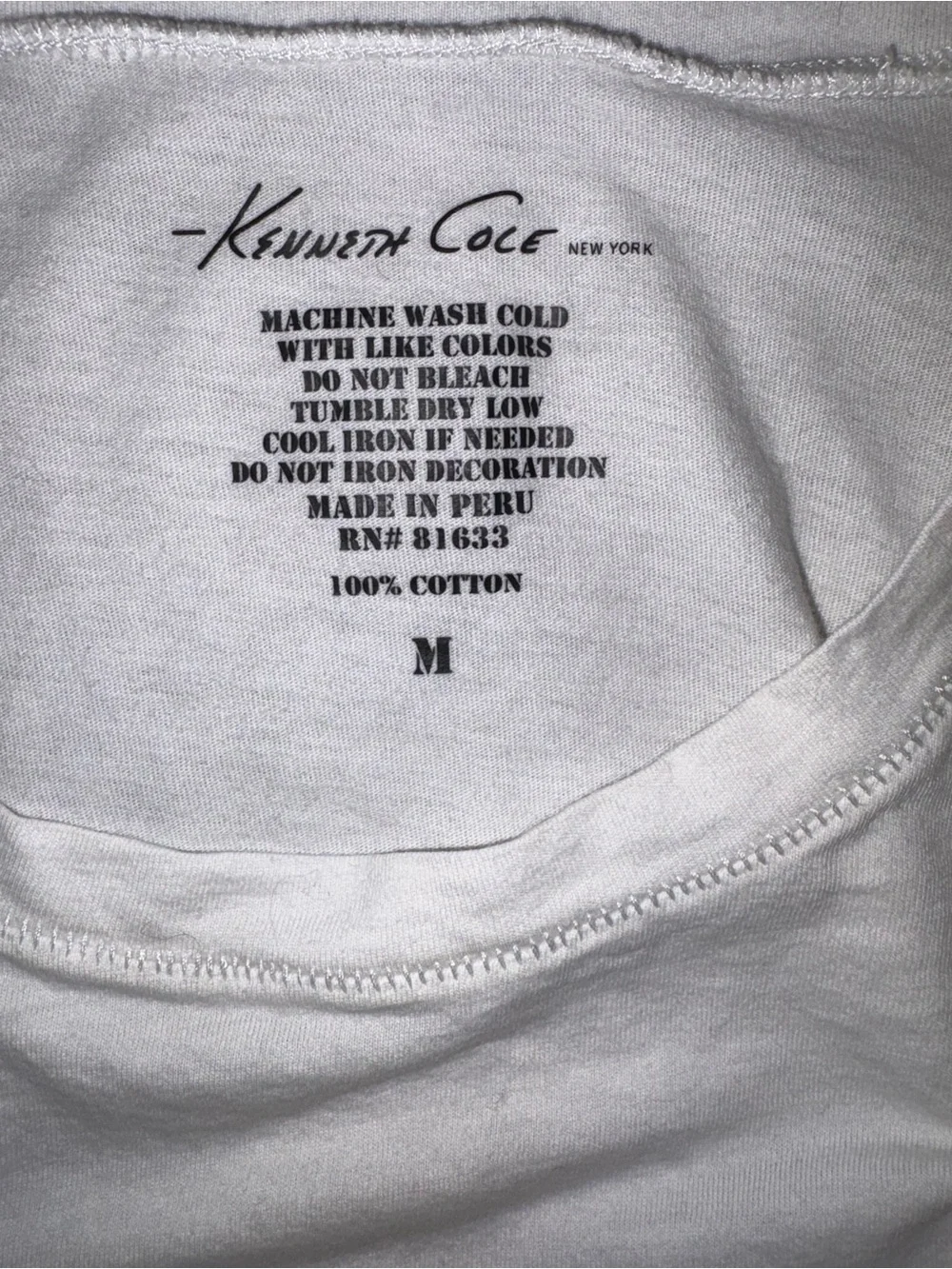 Kenneth Cole White Short-Sleeve Logo Tee - Picture 4 of 4